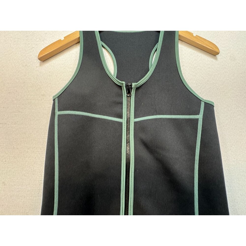 Crane Womens Sauna Sweat Suit Vest Size M Black Full Zip Activewear Training - Picture 5 of 11